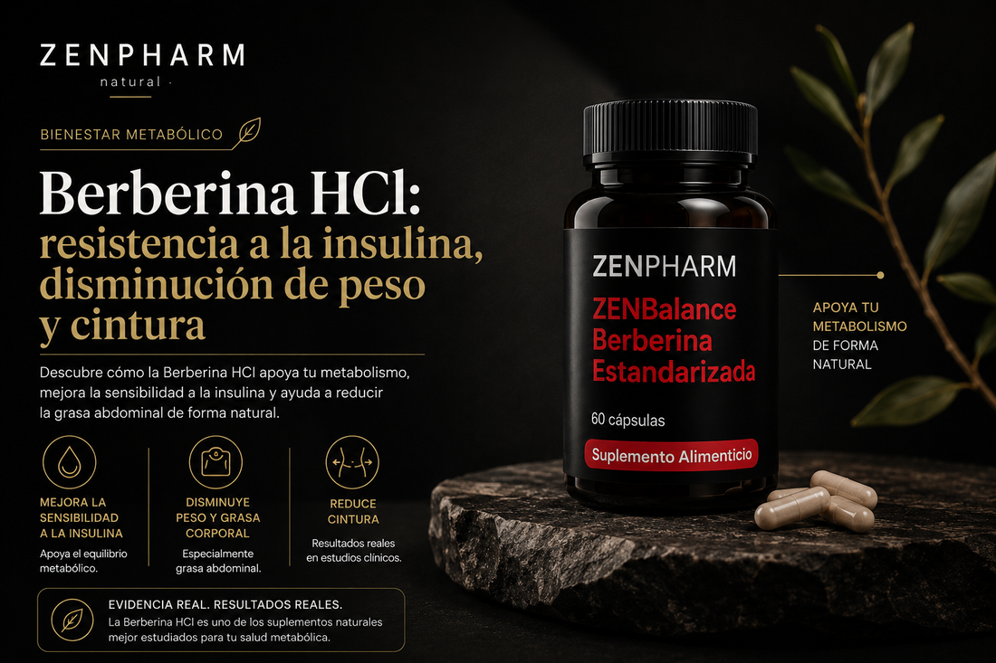 Berberina HCl: resistencia a la insulina, disminución de peso y cintura