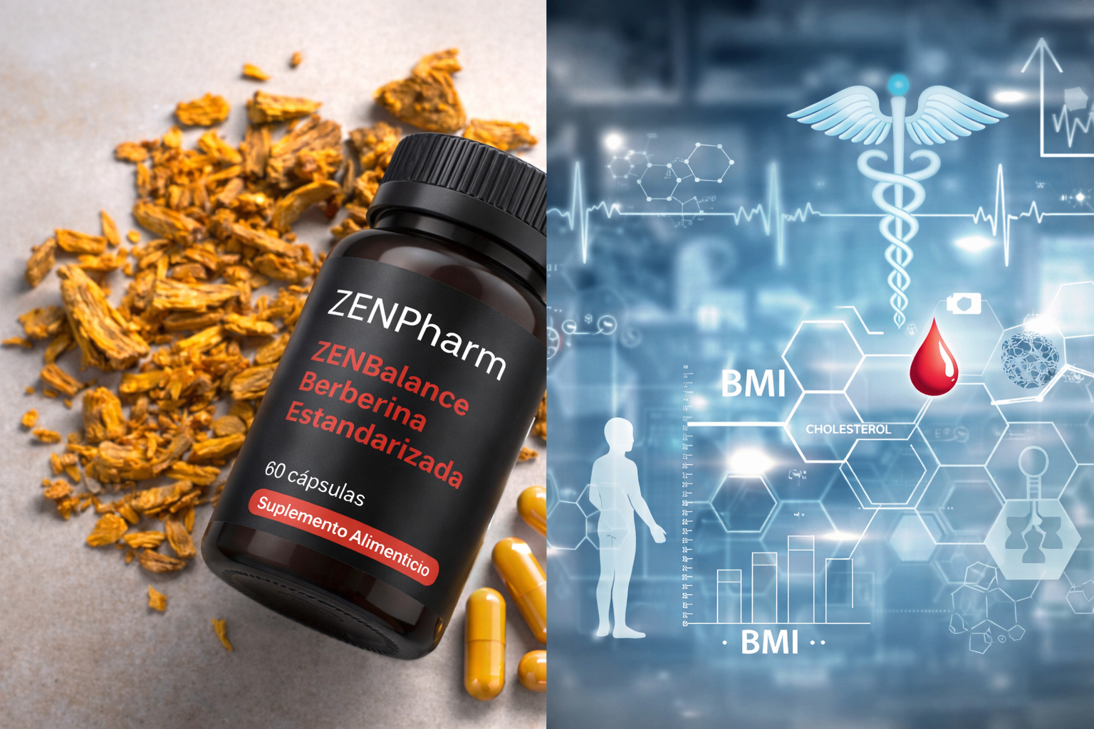 Berberina: evidencia clínica en glucosa, colesterol y control de peso