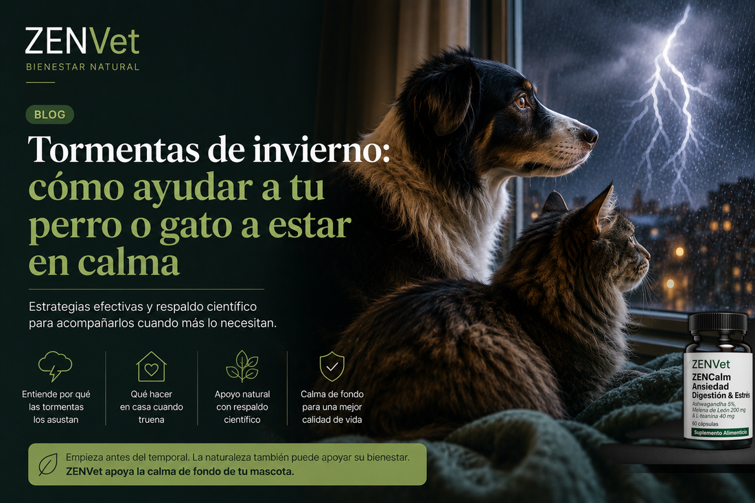Tu perro lleva temblando bajo la cama desde que empezó a tronar