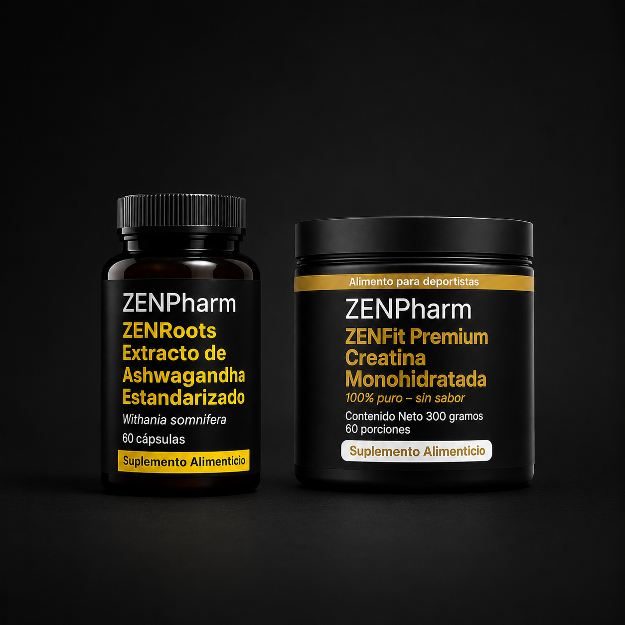 Dúo Cerebro | ZENRoots Ashwagandha + ZENFit Creatina
