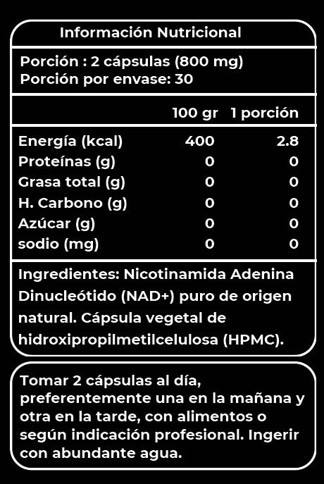 ZENCells  NAD+ Nicotinamida adenina dinucleótido
